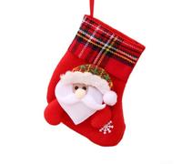 Neatartmore Christmas Stocking Santa for Claus Design Candy Bag Sack Tree | Diseño festivo de Papá Noel, tamaño de 12 x 8 x 16 cm para regalos de dulces, reutilizable para material premium