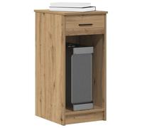 Nebuln Armario para ordenador con cajón de roble Artisan, 35 x 45 x 77 cm, material de madera, espacio de almacenamiento para oficina, oficina, estudio, ordenador portátil, ordenador, teclado