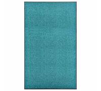 Nebuln Felpudo lavable cian 90 x 150 cm antideslizante con alta absorción de humedad, felpudo atrapa la suciedad para interior y exterior, ideal como felpudo para puerta, entrada, pasillo y terraza