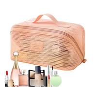 Neceser De Malla para Maquillaje Estuche De Almacenamiento De Malla con Asa