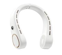 Neck Fan Rechargeable Bladeless 5-Speed To Deliver 360-degree Su Hands-Free