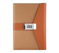 NectaRoy Cuaderno de Notas con Cerradura Codificada, Cuaderno de Diario Secreto, A5 Contraseña Diario de Viaje Encuadernado, Bloc de Notas Diario con Cerradura de Combinación, 22 x 15cm
