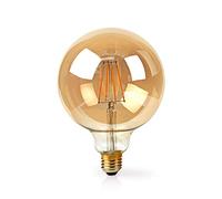 NEDIS Bombilla LED regulable con filamento E27, 125 mm, 5 W, 500 lm, control de voz a través de Alexa o Google Home, IFTTT, Plug & Play, no requiere concentrador ni suscripción, SmartLife, blanco