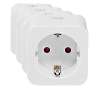 NEDIS enchufe inteligente SmartLife wi fi - Controla los electrodomésticos a distancia - Compatible con Amazon Alexa, Siri o Google Home - Para uso en interiores (Paquete de 4)