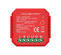 Nedis Interruptor Conectado Zigbee 3.0 200W para Doble Regulador, Rojo
