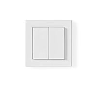 Nedis Interruptor de pared Smartlife de iluminación RF Doble Blanco