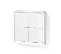 Nedis Interruptor de pared 4 botones 12 escenas Zigbee Blanco