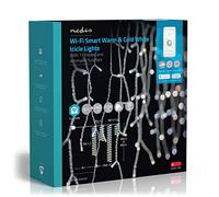 NEDIS SmartLife - LED decorativo - Carámbano - Blanco cálido a frío - 240 LED - Interior y exterior - 7 patrones de movimiento - 5 m - Android/IOS