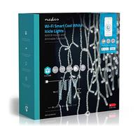 NEDIS SmartLife - LED decorativo - Carámbano - Blanco frío - 240 LED - Interior y exterior - 7 patrones de movimiento - 5 m - Android/IOS