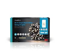 NEDIS SmartLife - LED decorativo - Cuerda - Blanco cálido - 200 LED - Interior y exterior - 7 patrones de movimiento - 20 m - Android/IOS