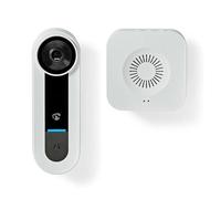 NEDIS SmartLife Video-T✰rsprechanlage | Wi-Fi | Netzstromversorgung | 1536 x 1536 | Cloud Storage (Opcional) / microSD (no enthalten) / Onvif | IP65 | mit Bewegungssensor | Weiss