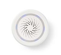 Nedis SmartLife Wi-Fi Sirena LED Fuente de Alimentación 8 Tonos 85dB,