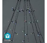 Nedis WIFILXT01C180, Guirnalda decorativa ligera, color negro, IP65, color negro, 180 bombillas LED