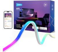 NEEWER 16,4ft/5m LED Strip Lights Front Lit,Inteligente AI App Control RGB Recortable Neon Rope Light Cambio Color para Dormitorio Sala Impermeable,Compatible con Google Assistant Alexa,NS01