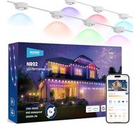 NEEWER Guirnalda Exterior Permanente 196ft RGB IC Blanco Frío Cálido Control App,120 Luces LED IP65 Impermeable 50+ Escenas Decoración Navidad Compatible Alexa ，NR02