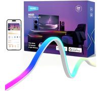 NEEWER 9.84ft/3m Tira LED Iluminación Frontal, Cuerda Neón RGB IC Inteligente Cortable, Cambio Color Control App, Decoración Interior Dormitorio Sala Juegos, Compatible con Google y Alexa, NS01