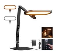 NEEWER Basics 16W Desktop LED Lamp para Casa Oficina Videoconferencias Iluminación Lectura, Aro Foco Táctil Regulable Dble Cara Plegable con Desk Stand Memory Timer 5 Color Modes CRI95, FR16