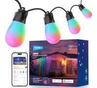 NEEWER Guirnalda Exterior 48ft Luces RGB IC Inteligente Control App, 15 Bombillas IP65 Impermeable 50+ Escenas Decoración Terraza Patio Jardin Compatible Alexa Google, NR01