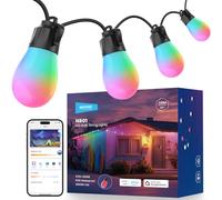 NEEWER Guirnalda Exterior 96ft RGB IC Blanco Inteligente Control App,30 Bombillas IP65 Impermeable 50+ Escenas Decoración Patio Balcón Jardín Compatible Alexa Google, NR01