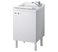 Negrari Arcobaleno Fuentes Interno Móvil Madera Bañera de Plástico Blanco 50x50