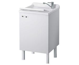 Negrari Arcobaleno Fuentes Interno Móvil Madera Bañera de Plástico Blanco 50x50