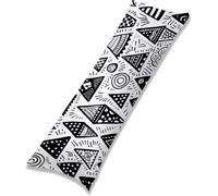 Negro-17 Funda de Almohada 50 x 150 cm, Cojines Sofa de Lino,