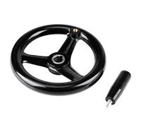 Negro 3 - Rueda manual de plástico con mango giratorio, rueda manual para fresadora y torno, repuesto de ajuste universal para todo tipo de máquinas herramienta