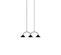 Globen Lighting Lámpara colgante Curve 3 Negro