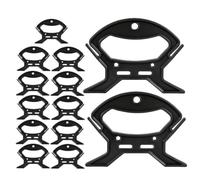Negro Enrollador de Cable Pequeño de Plástico 13 Piezas | Carrete Compacto Asa, Estructura de Bobinado, Antideslizante, para Extensiones, Taller y Transporte