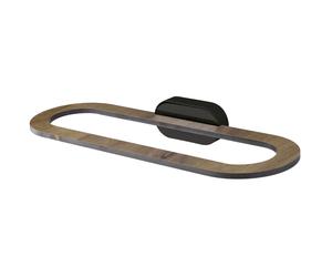 Negro Mate/Marrón 310mm Toallero Toallas Baño WC Montado Pared
