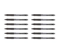Negro Pen Uniball-De-Ball Laknock punta amplia retráctil 1.2 MM Negro tinta recargable
