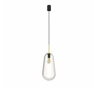 Negro Pendelleuchte Metal Cristal Moderno E27 Elegante Lámpara Colgante Cocina