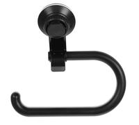 Negro Portarrollos de Papel Higiénico Ventosa para Baño | ABS, Ventosa de 10cm Bloqueo Giratorio, Montaje sin Taladro, para Rollos y Ropa