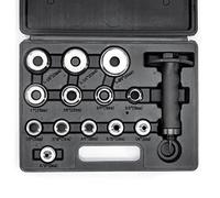 NEIKO 02604A - Juego de perforadoras SAE y métricas, 3/16 pulgadas - 1-3/8 pulgadas y 5-35 mm | Kit de perforadores huecos afilados de 14 piezas, perforadora de corte de juntas, cortador de espuma y