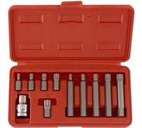 Neiko 10078 un Spline XZN Triple cuadrado Bit 12 Punto Juego, acero CRV, 11 piezas | Métricas