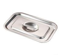 NEIQIUWING Juego de recipientes de acero inoxidable Gastronorm, bandeja rectangular profunda con tapa, apilable para buffet y gastronomía, para equipos de cocina robustos para restaurante y cantina