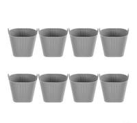 NEIQIUWING Paquete de 8 tazas de silicona para magdalenas, moldes antiadherentes para hornear cupcakes y huevos, reutilizables y aptos para lavavajillas, para horno y freidora de aire (gris)