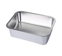 NEIQIUWING Recipiente de acero inoxidable Gastronorm con tapa, 10 cm de profundidad, apilable para gastronomía, para hotel, catering, buffet, color plateado (36 x 27 x 10)