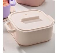 NEIQIUWING Vaporera de silicona para microondas y horno, tapa a prueba de fugas con válvula, diseño multicapa para separar alimentos, fácil de limpiar, gris/rosa/morado/verde/blanco (blanco)