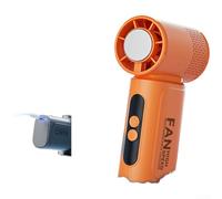 NEIQIUWING Ventilador portátil con pantalla LCD y aire frío - silencioso ventilador portátil Turbo Motor USB Carga rápida 3 niveles de viento exterior 120 mm (C)