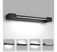 Neliwo Aplique Espejo Baño Led, 42 cm 18W 1800LM, Luz Blanca 5000K Lámpara Led de Espejo, Impermeable IP44, el Espejo/Gabinete/Iluminación de Pared, Negro