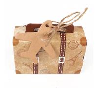 NEMAA Bolsa de regalo Kraft Caja de caramelos de papel Kraft, Mini maleta de avión, bolsas de regalo para invitados de Año Nuevo, boda, cumpleaños, decoración del hogar (color: cajas, tamaño: 50