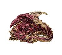Nemesis Now Aaden U5289S0 - Figura de dragón en Reposo Rojo y Dorado, 10,2 cm
