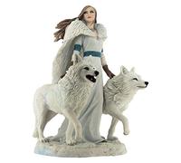 Nemesis Now Anne Stokes Winter Guardians - Figura Decorativa (Resina, 23 cm), Color Blanco