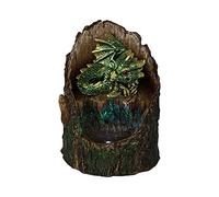 Nemesis Now Arboreal Hatchling Green Dragon in Tree Trunk - Figura iluminada, 10,8 cm, Color Rojo