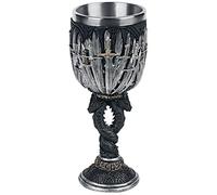 Nemesis Now B2947H7 - Copa de espada (17,5 cm, resina, con inserto de acero inoxidable), color negro