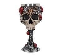 Nemesis Now B4327M8 - Copa de rosas góticas de 18 cm, color negro, resina con inserto de acero inoxidable, talla única