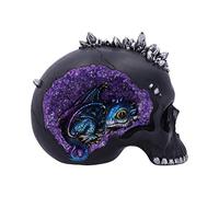 Nemesis Now Cave Small Hiding Within a Crystal Skull, Polyresin, Black Cueva pequeño dragón Escondido Dentro de una Calavera de Cristal, polirresina, Negro, 16.5cm