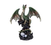 Nemesis Now Den Defender - Figura decorativa de dragón pintada a mano, color verde