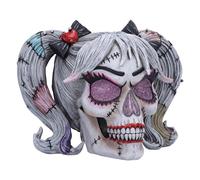 Nemesis Now Drop Dead - Precioso Adorno de Calavera, Resina, Blanco, 15.5 Pulgadas